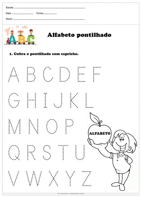 cubra o alfabeto pontilhado - atividades para cobrir pontilhados alfabeto